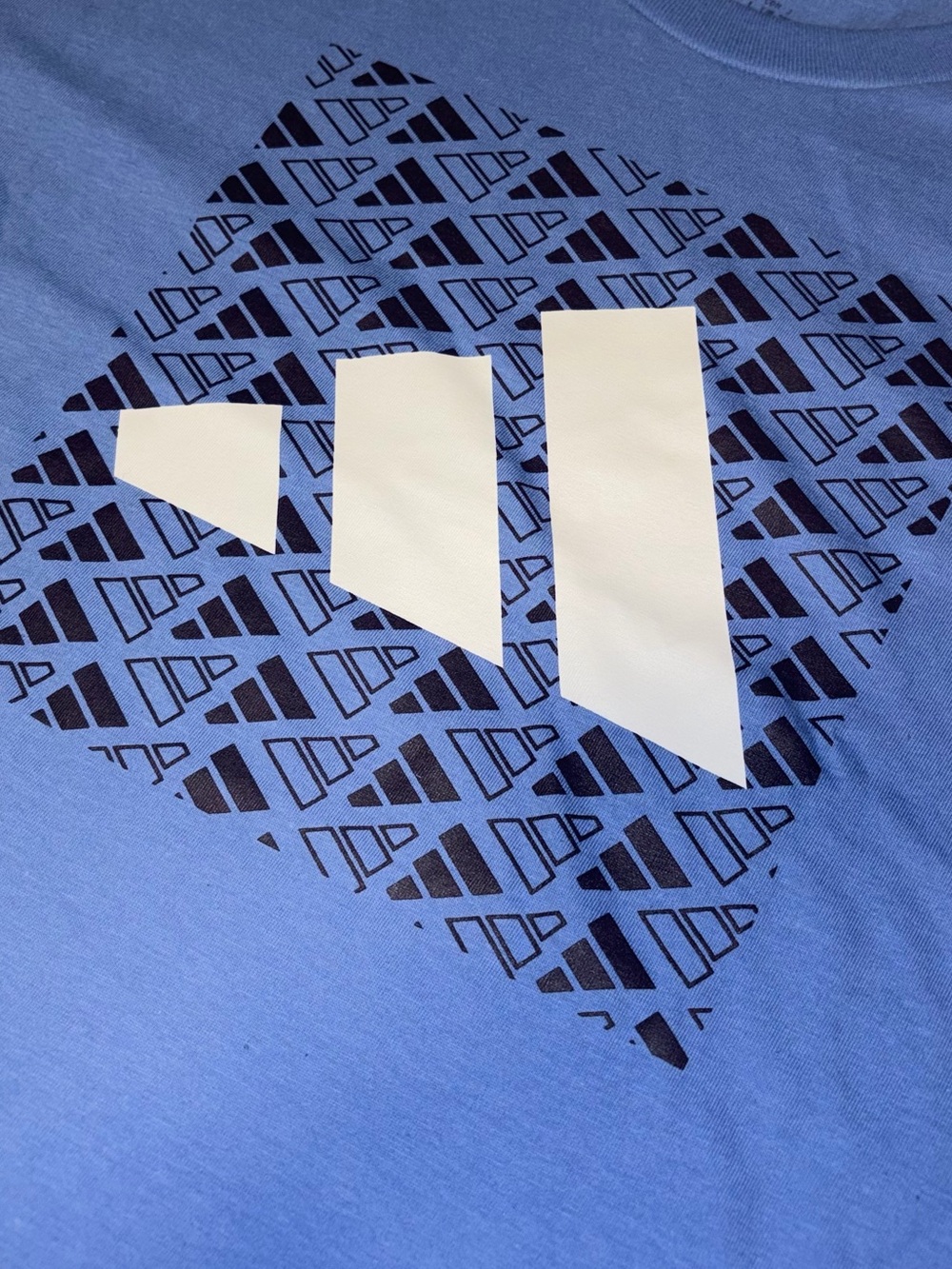 adidas Men’s Light Blue Short Sleeve Logo Graphic Tee